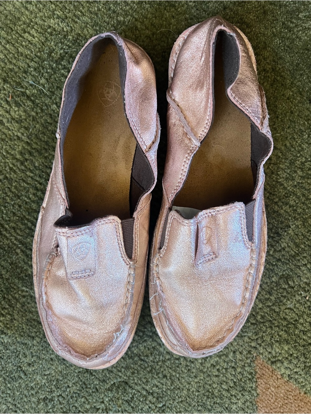 Ariat Metallic Rose Slip-On Loafers